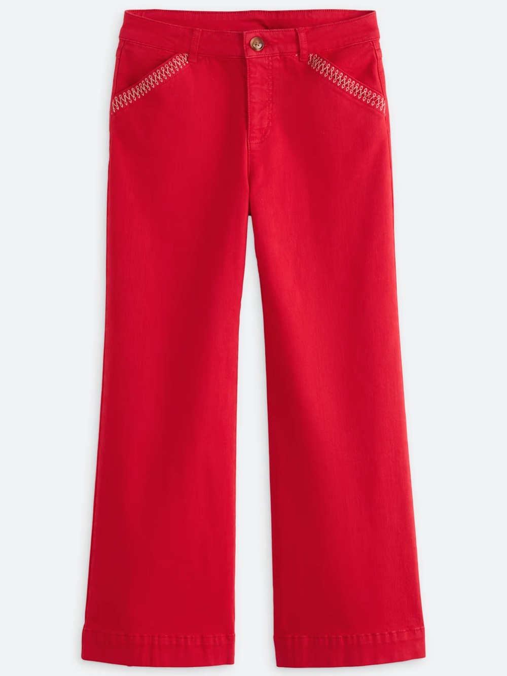 Tribal Front ankle pant w/ pocket embroidery detail